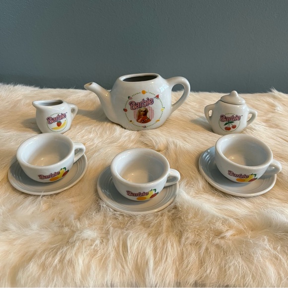 Chilton Toys Barbie Miniature Porcelain Tea Set - Picture 1 of 15